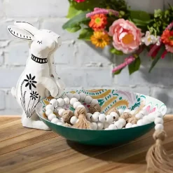 Online White Wood and Jute Beaded Garlands, Set of 2 Decorative Accents