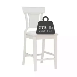 Kirklands Home Bar Stools & Counter Height Stools|Wood and Rattan Upholstered Counter Stool White