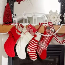 Clearance Wood Beaded Garland Christmas Tree Decorations