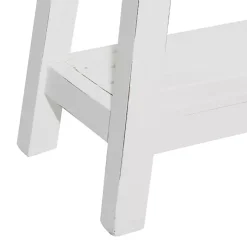 Kirklands Home Entryway Furniture|Wood Bench with Slatted Wood Base White