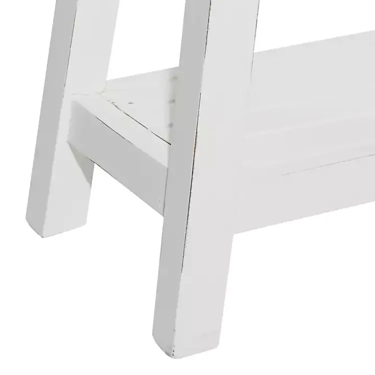 Kirklands Home Entryway Furniture|Wood Bench with Slatted Wood Base White