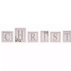 Outlet Wood Christmas Letter Blocks, Set of 9 Christmas Decorations