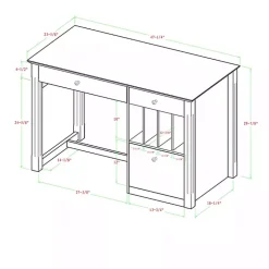 Kirklands Home Office Furniture|Wood Computer Desk White
