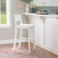 Kirklands Home Bar Stools & Counter Height Stools|Wood Devin Bar Stools, Set of 2 White
