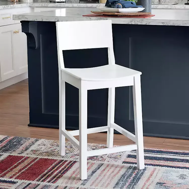 Kirklands Home Bar Stools & Counter Height Stools|Wood Devin Counter Stools, Set of 2 White