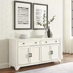 Kirklands Home Cabinets & Sideboards|Wood 4-Door Sideboard Cabinet White
