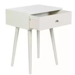 Kirklands Home Accent & End Tables|Wood 1-Drawer Arthur Accent Table White