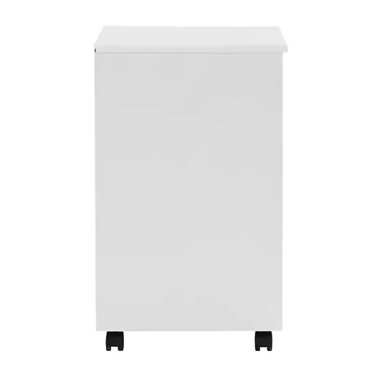 Kirklands Home Office Furniture|Wood 6-Drawer Cary Storage Cart White