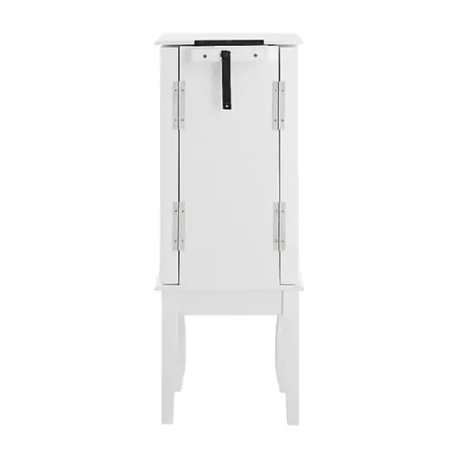 Kirklands Home Dressers & Chests|Wood 4-Drawer Elena Jewelry Armoire White