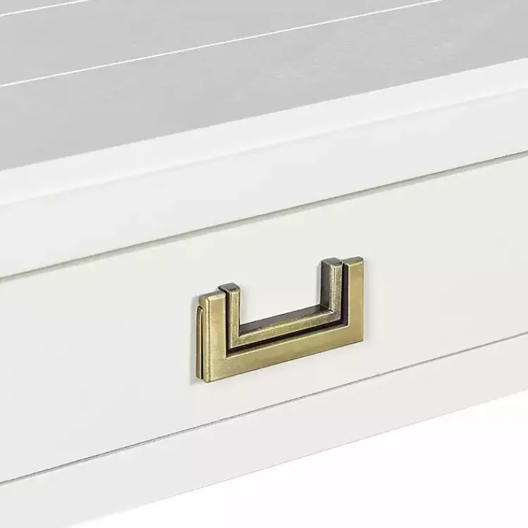 Kirklands Home Console Tables|Wood 2-Drawer Layla Console Table White