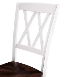 Kirklands Home Dining Chairs|Wood Farmhouse Dining Chairs, Set of 4 White