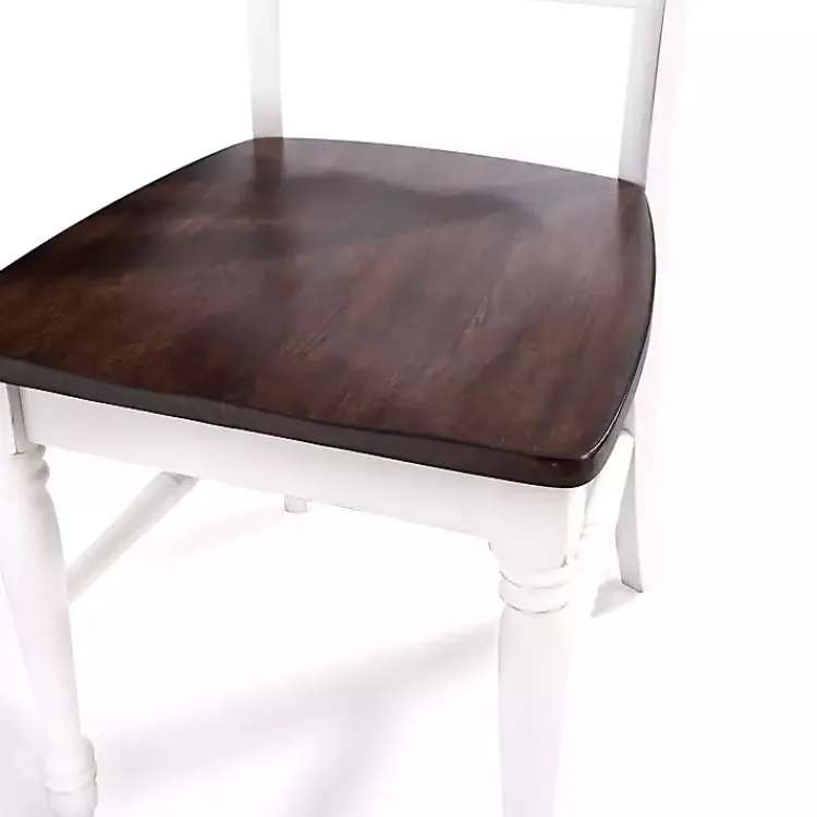 Kirklands Home Dining Chairs|Wood Farmhouse Dining Chairs, Set of 4 White