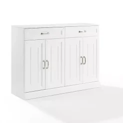 Kirklands Home Cabinets & Sideboards|Wood Panel 4-Door Cabinet White