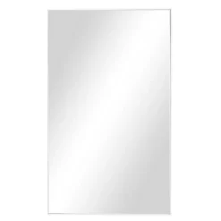 Kirklands Home Framed Mirrors|White Wood Rectangular Wall Mirror, 24x40 in.