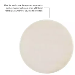 Kirklands Home Accent & End Tables|Wood Round Base Side Table White