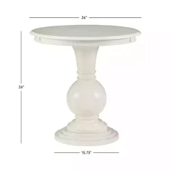 Kirklands Home Accent & End Tables|Wood Round Base Side Table White