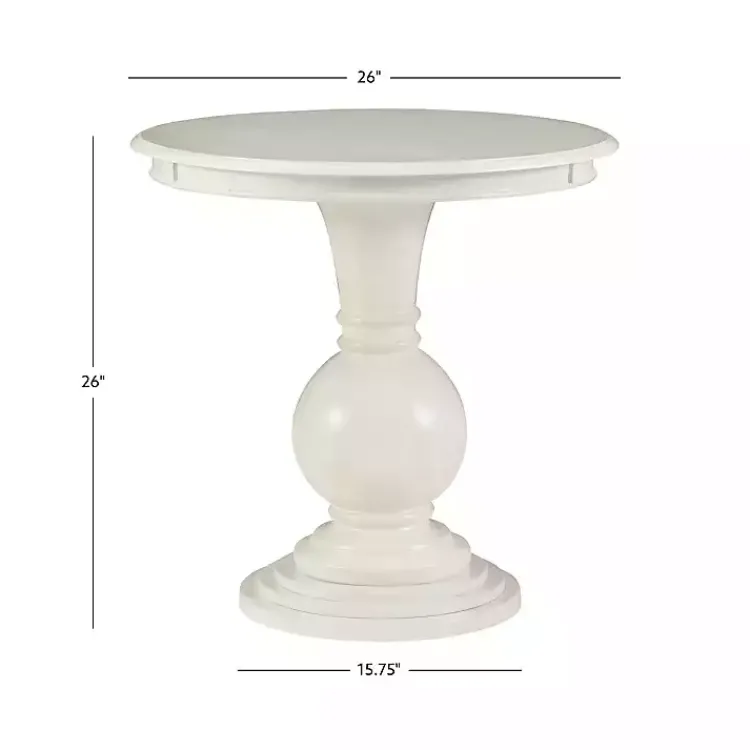 Kirklands Home Accent & End Tables|Wood Round Base Side Table White