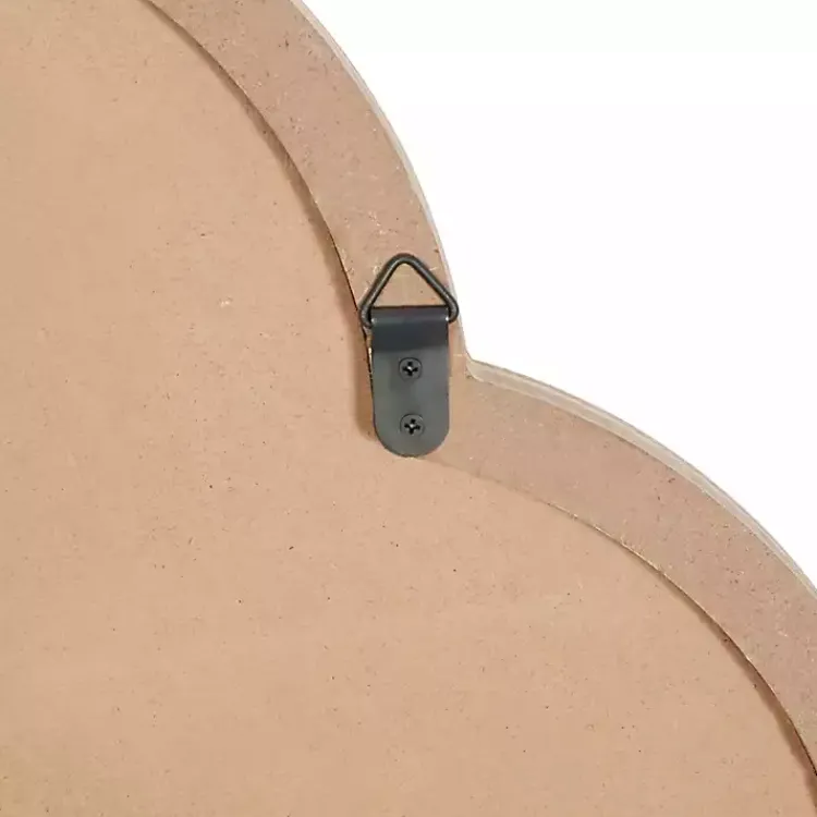 Kirklands Home Clocks|White Wood Scalloped Frame Wall Clock