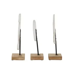 Clearance White Wood Sea Creature Statues, Set of 3 Statues & Figurines