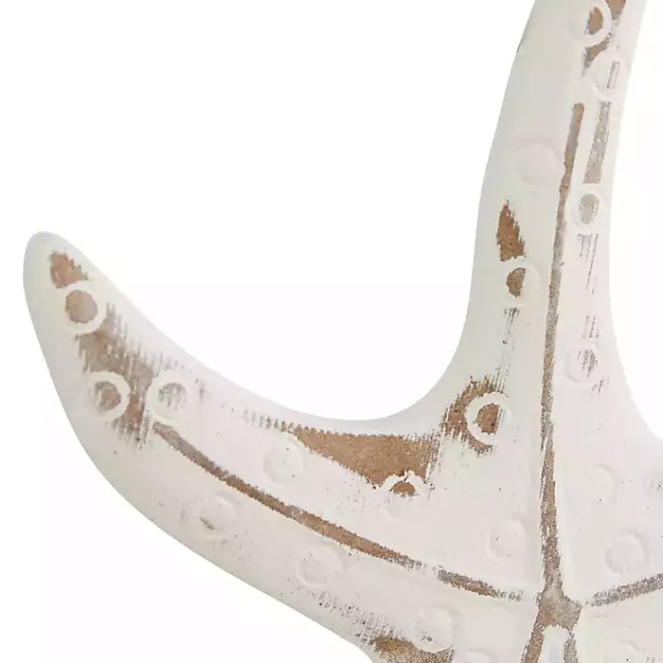 Clearance White Wood Sea Creature Statues, Set of 3 Statues & Figurines