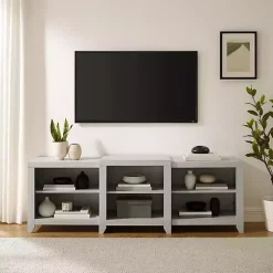 Kirklands Home Tv Stands & Media Consoles|Wood 6-Shelf Media Cabinet White