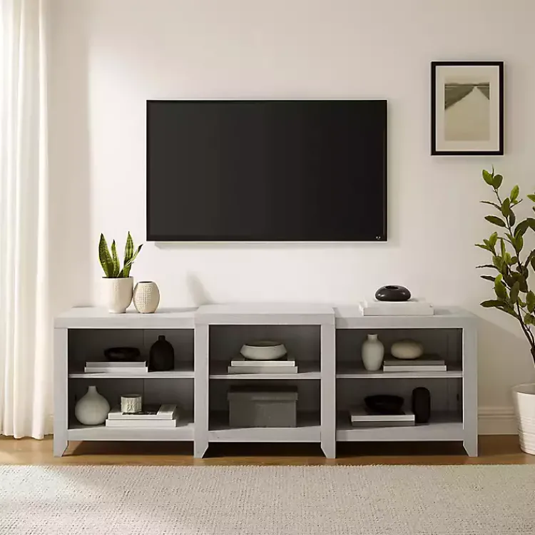 Kirklands Home Tv Stands & Media Consoles|Wood 6-Shelf Media Cabinet White