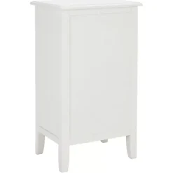 Kirklands Home Accent & End Tables|Wood Side Table with Baskets White