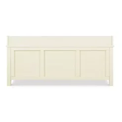 Kirklands Home Benches & Ottomans|White Wood Upholstered Storage Bench