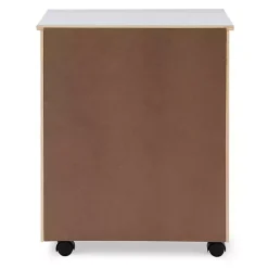 Kirklands Home Office Furniture|Wood Wide 6-Drawer Cary Storage Cart White