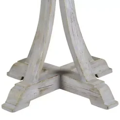 Kirklands Home Accent & End Tables|Wooden Arched Base Round Top Accent Table White