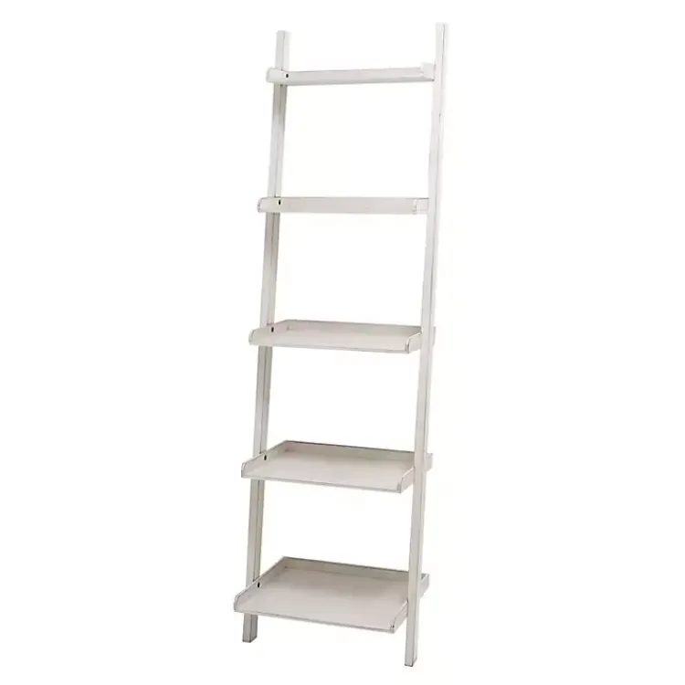 Kirklands Home Office Furniture|Wooden Leaning Shelf White