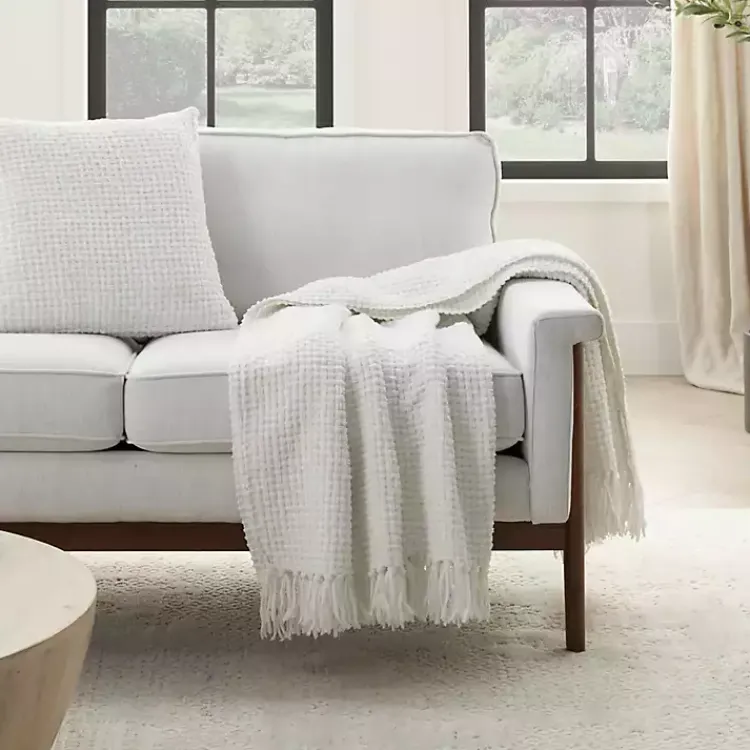Best Woven Waffle Knit Chenille Throw Blankets & Throws