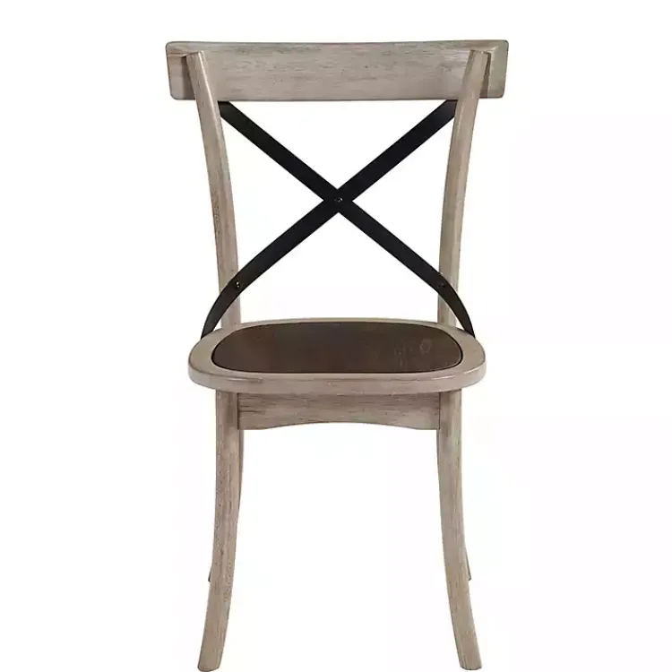 Kirklands Home Dining Chairs|White X-Back Wooden Dining Chairs, Set of 2