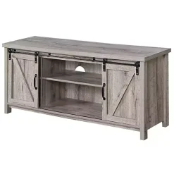 Kirklands Home Tv Stands & Media Consoles|wash Russ Barn Door Media Cabinet White