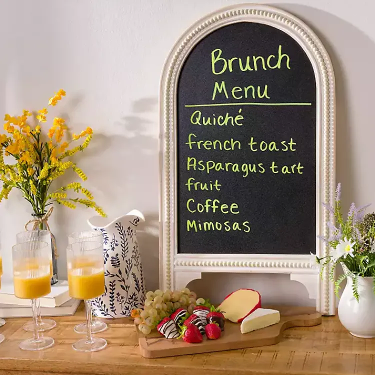 Hot Whitewashed Beaded Chalkboard Easel Memo & Chalkboards