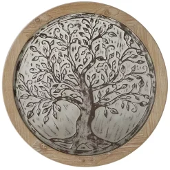 Kirklands Home Wall Plaques|Whitewashed Bronze Tree Framed Wall Plaque