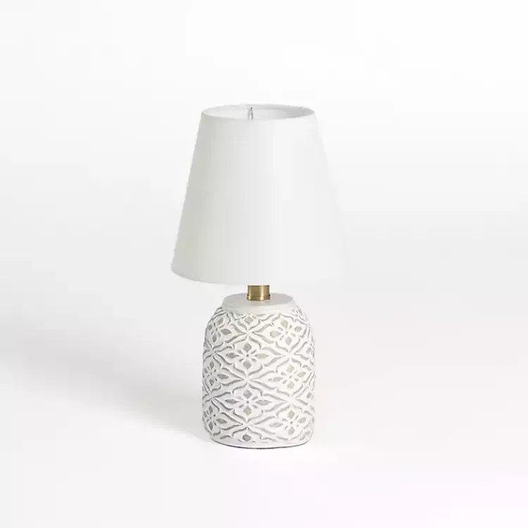 Kirklands Home Table Lamps|washed Fleur Table Lamp White