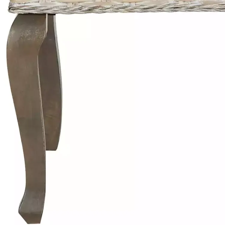 Kirklands Home Dining Chairs|Whitewashed Kubu Rattan Dining Chairs, Set of 2 Ivory