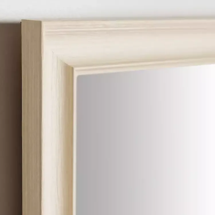 Kirklands Home Framed Mirrors|Whitewashed Scoop Maggie Profile Mirror, 24x36 in.