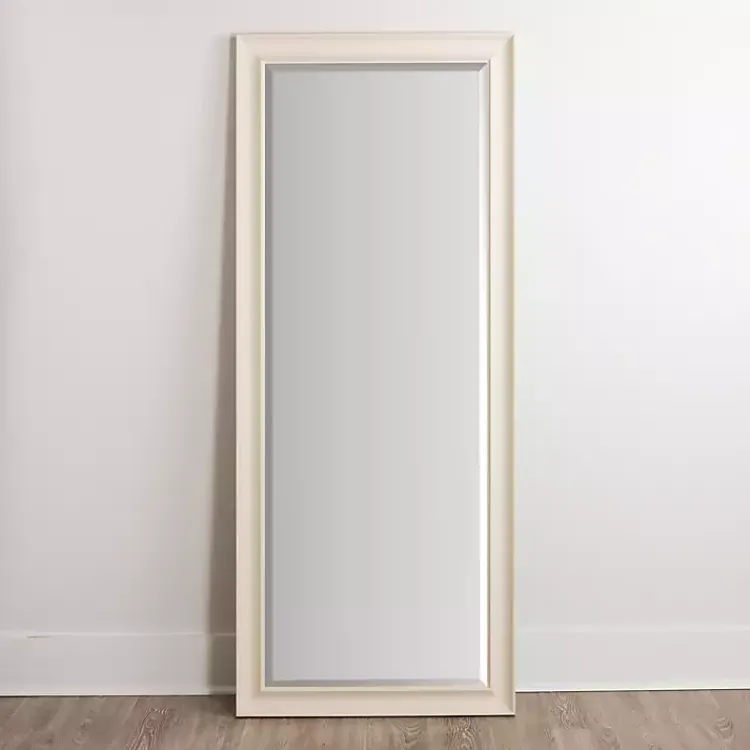 Kirklands Home Framed Mirrors|Whitewashed Scoop Maggie Profile Mirror, 28x68 in.