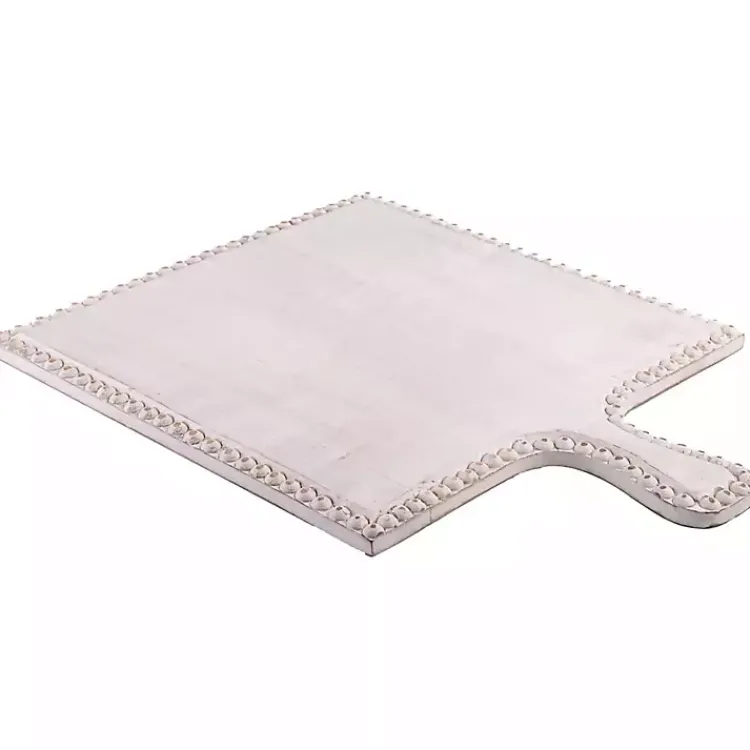 Kirklands Home Serving & Entertaining|washed Wood Beaded Edge Cutting Board, 14x18 White