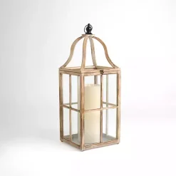 Online Whitewashed Wood Brier Lantern, 23 in. Lanterns
