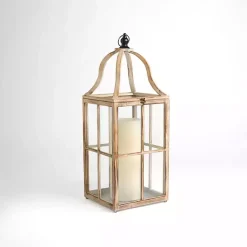 Online Whitewashed Wood Brier Lantern, 23 in. Lanterns