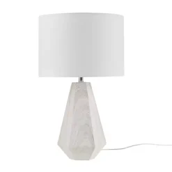 Kirklands Home Table Lamps|washed Wood Flynn Table Lamp White