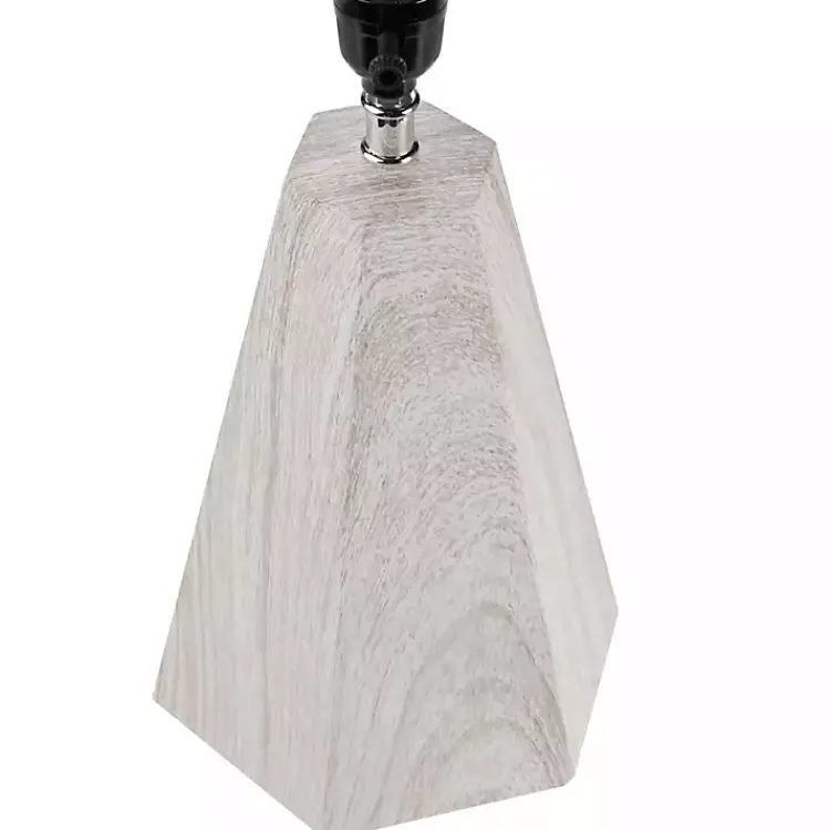 Kirklands Home Table Lamps|washed Wood Flynn Table Lamp White