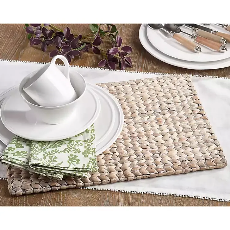 Kirklands Home Table Linens|Whitewashed Woven Rattan Placemats, Set of 4