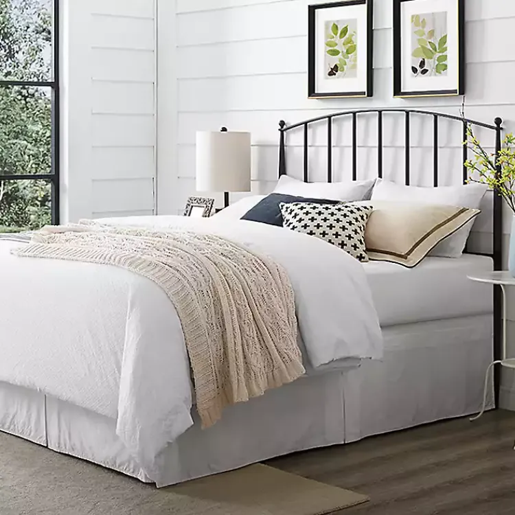 Kirklands Home Beds & Headboards|Whitley Metal Slat Full/Queen Headboard Black