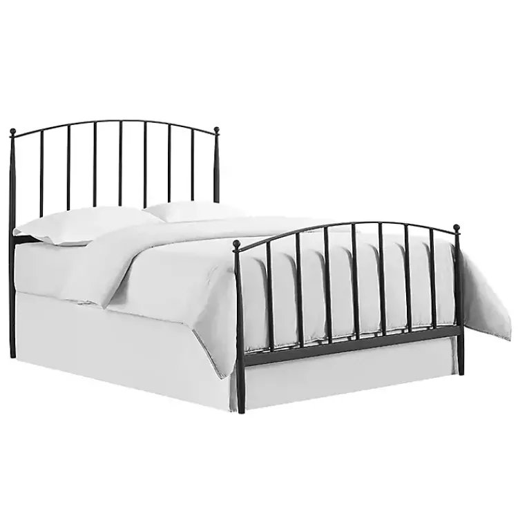 Kirklands Home Beds & Headboards|Whitley Metal Slat Queen Bed Black