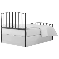 Kirklands Home Beds & Headboards|Whitley Metal Slat Queen Bed Black