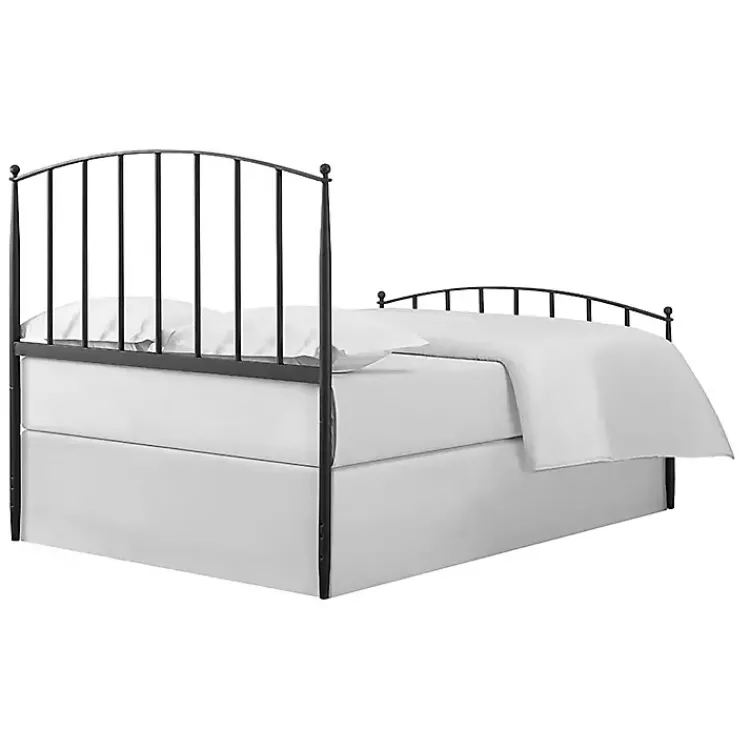 Kirklands Home Beds & Headboards|Whitley Metal Slat Queen Bed Black